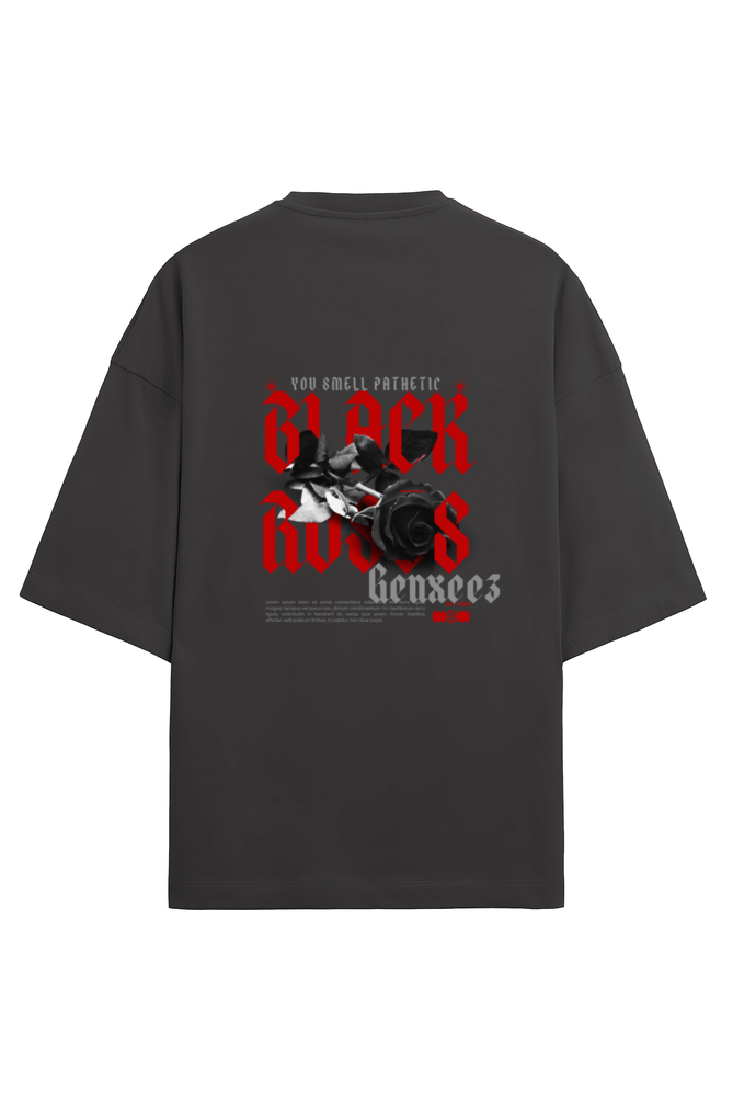 OVERSIZED T-SHIRT BLACK RED OVERSIZED T-SHIRT BACK PRINT